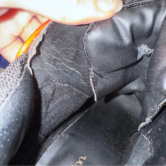 2010s Indie Sleaze Stiletto Hiking Style Boots Orange Size 8 Heels Platform - Picture 8 of 9